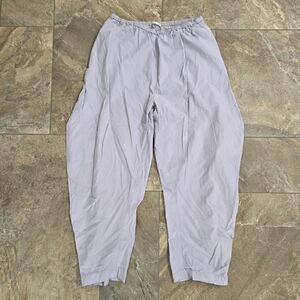 Zara Women's Light Gray‎ Wide Leg Pants Elastic Waist Women Med Balloon